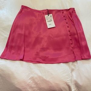 Pink Satin Skort